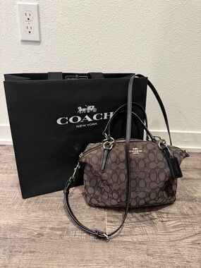 Coach Brown Signature Canvas Crossbody Satchel